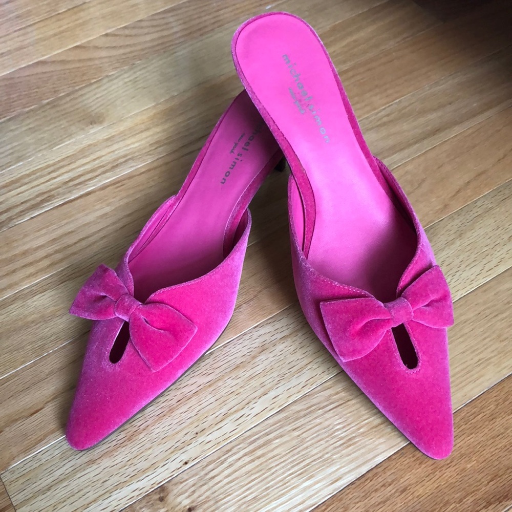 NIB Michael Simon bow tie mules size 7.5